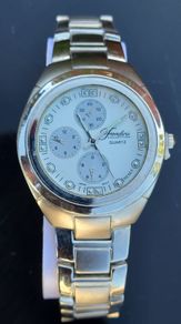Vintage Frondini Collection Men's Quartz Watch Green Dial 90's Retro Disco Party