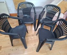 4 X Slate Grey Indoor/ Outdoor Chairs