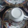 Vintage Set of Five Oriental Style Cups and Saucers Featuring Girls in Traditional Chinese Costume, A Modern Take on the Antique Chinese and Japanese Wares Image 5