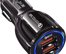 USB Car Adaptor 2 Port USB 3.0 Car Cigarette Lighter Phone Charger 30W 5A Fast Charging Compatible with iPhone Samsung Galaxy iPad Huawei (FREE POSTAGE)