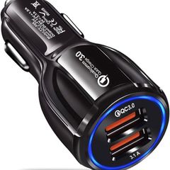 USB Car Adaptor 2 Port USB 3.0 Car Cigarette Lighter Phone Charger 30W 5A Fast Charging Compatible with iPhone Samsung Galaxy iPad Huawei (FREE POSTAGE)
