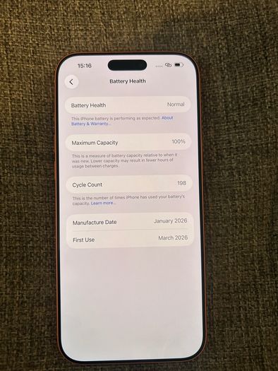 iPhone 17 pro max orange, unlocked, 100% battery health