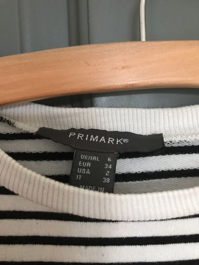 Pennys girls black and white crop top size 6
