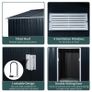 9 x 6FT Metal Shed Roofed Garden Shed Outdoor Storage Shed with Foundation Ventilation & Doors, Dark Grey (FREE POSTAGE) Image 7