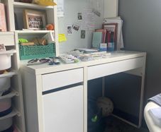 White Ikea desk - Micke