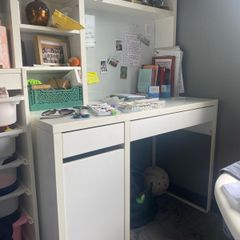 White Ikea desk - Micke