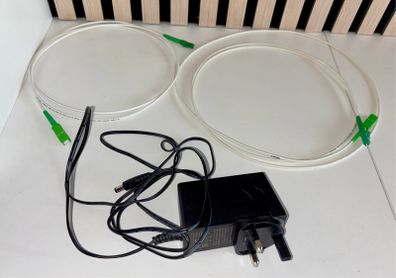 2x Fibre Optic Cables + Sagemcom Power Supply
