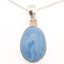 Boxed PIA Blue Chalcedony On Sterling Silver Necklace Image 2