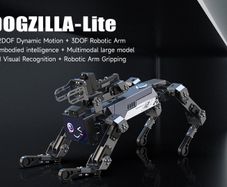Embodied Intelligent Robot Dog, 15DOF, Programming Education AI Roboterhund with Robotic Arms, Thinking Roboter Hund, APP Controlled Visual Recognition Robot Pet