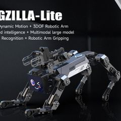 Embodied Intelligent Robot Dog, 15DOF, Programming Education AI Roboterhund with Robotic Arms, Thinking Roboter Hund, APP Controlled Visual Recognition Robot Pet