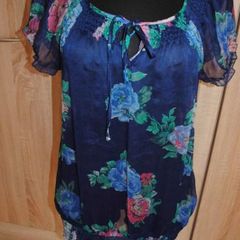 Amisu navy floral blouse size  UK16 EU44 Postage included