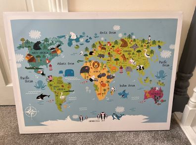 world map canvas