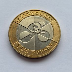 Gibraltar 2 Pound Coin Island Games UNC
