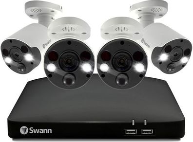 Swann Professional NVR Security System, 4K, 8 Channel, 4 Bullet Cameras