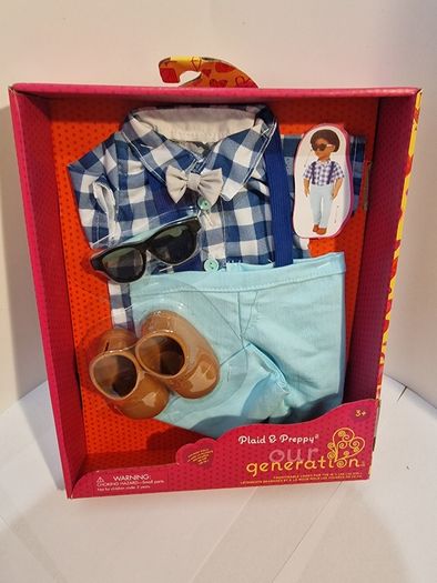 Our Generation Plaid & Preppy Boy Doll Outfit  18 inch Doll Clothes