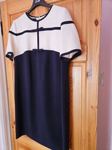 Badoo cream and navy dresd