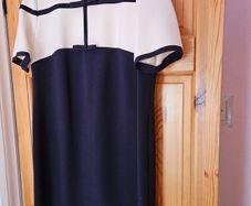 Badoo cream and navy dresd