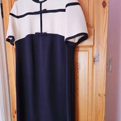 Badoo cream and navy dresd