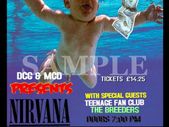 Nirvana concert poster+ticket Point Theatre Dublin Ireland 1992 A3 Size Replica Last Show In Ireland before Kurt Cobain's Death in 1994