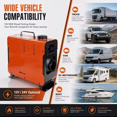 8Kw Diesel Air Heater 12V Car Heater Diesel Heater With LCD Switch Silencer for Car Truck Boat RV Parking Diesel Heater