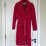 Bright pink faux fur robe coat by Russian designer Image 2