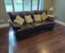 leather reclining sofa and chair