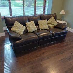 leather reclining sofa and chair