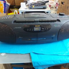 Philips AZ8349 Boombox Stereo Radio Twin Tape Decks CD Player Ghetto Blaster, in very good condition