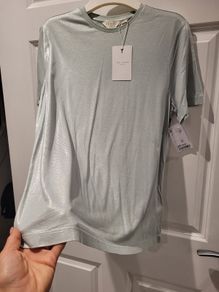 Ted Baker Mint Mettalic Tshirt. New. Size 8