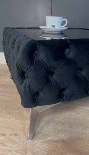 Coffee table with glass