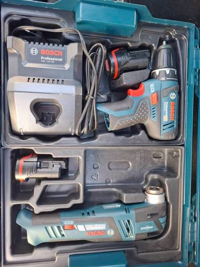 bosch drill and multi tool x 2 batteries