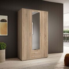 Premium 3-Door Wardrobe with Mirror & Drawers