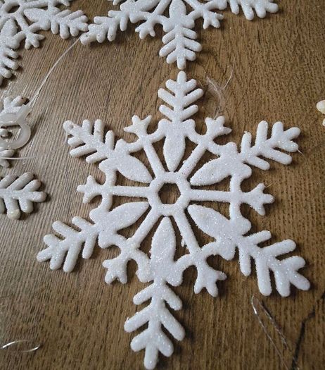 Hanging sparkly Christmas stars