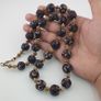 Antique Venetian Style Thousand Eyes Glass & Bone Beads Necklace Image 8