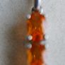 Vintage Sterling Silver 925 Amber pendant, Orange Amber Pendant 11" - 2,6g Image 7