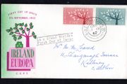 1962 Ireland Europa Commemorative Stamps Illustrated addressed First Day Cover (FDC) with Baile Atha Cliath (Dublin) cancel