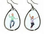 Personalised Photo Teardrop Shaped Hanging Earrings