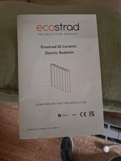 Smart Ecostrad iQ wifi controlled ceramic radiator 2000w