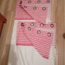 Vintage pink and white curtains and tiebacks Image 2