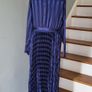 CurveWow navy satin stripe pleated dress, Size 20, BNWT Image 4