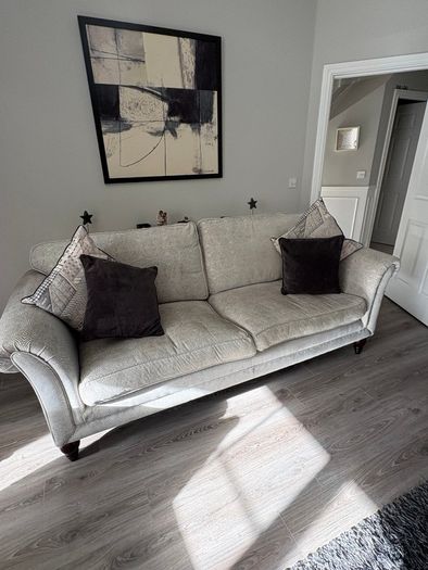 Large 3-seater fabric sofa - excellent condition