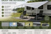Caravan Awning Caravan Tarp 4 x 2.4 m Sun Canopy Includes Stand-up poles, UV 50+ Protection, Waterproof, 5000 mm.