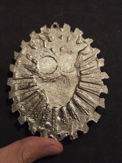 Large Heavy Metal Sacred Heart Medallion