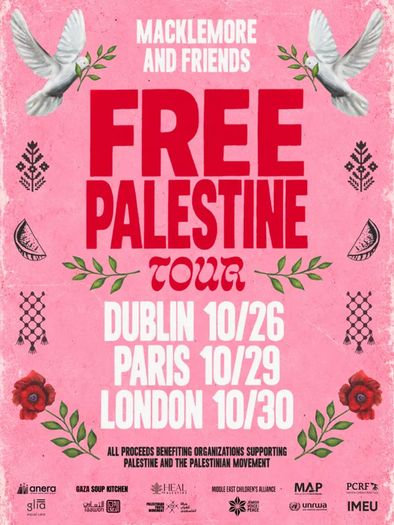 Macklemore Free Palestine Tour tickets x2