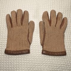 Vintage Brown Leather Gloves