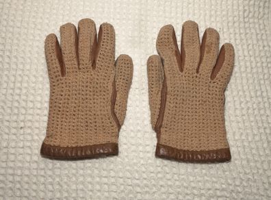 Vintage Brown Leather Gloves