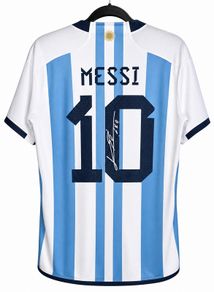 Signed Messi Argentina World Cup Jersey (2022 Champions) - New with COA