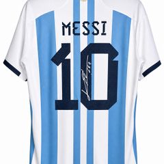 Signed Messi Argentina World Cup Jersey (2022 Champions) - New with COA