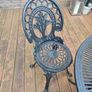 Garden table and 4 Chairs (ornate cast aluminium) Image 5