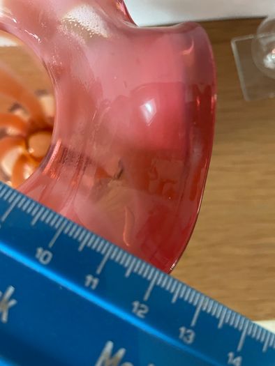 Vintage glass handkerchief vase